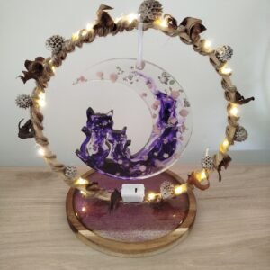 Lampe Chat - coloris violet