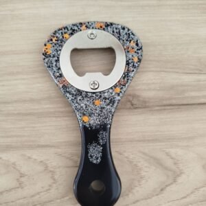 Décapsuleur résine noir et argent