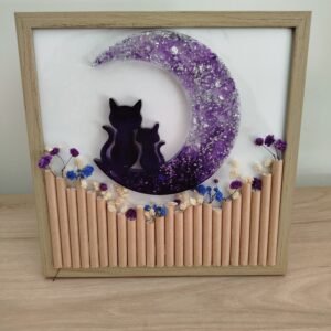 Cadre déco Modèle Chats violets