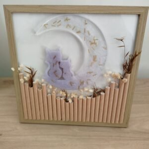 Cadre déco Modèle Chats mauves clairs