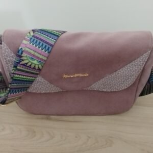 Sac besace violine fermeture pression