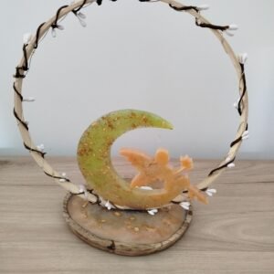 Lampe veilleuse "Fée"  - coloris rose et jaune