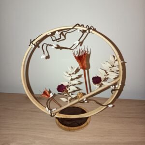 Cercle déco "Saint Valentin"- Fleurs séchées