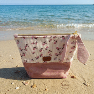 Trousse de toilette Bicolore " Rose - Floral"