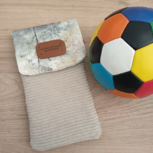 Etui à lunettes Beige et motif feuillage