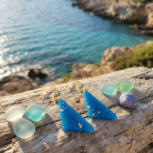 Boucles d'oreilles "TRIANGLE"  Turquoise