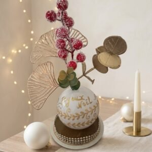 Centre de table - déco de noël "Boule fleurie"