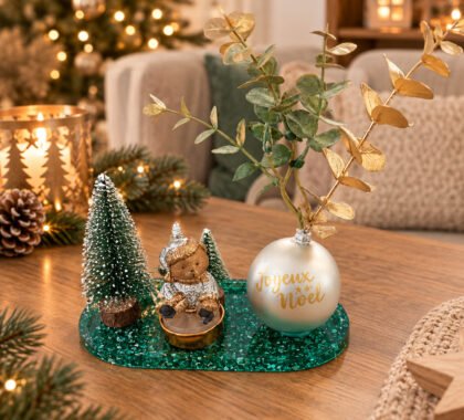 Centre de table de Noël chaleureux