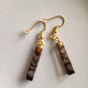 Boucles d'oreilles "Bâton léopard"